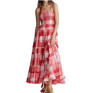 Polo Ralph Lauren Dress Fye Gingham Maxi  M